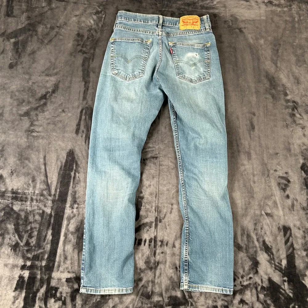 Levi's 514 Straight Fit Jeans Mens 30x30 Light Wash Denim Blue Pants